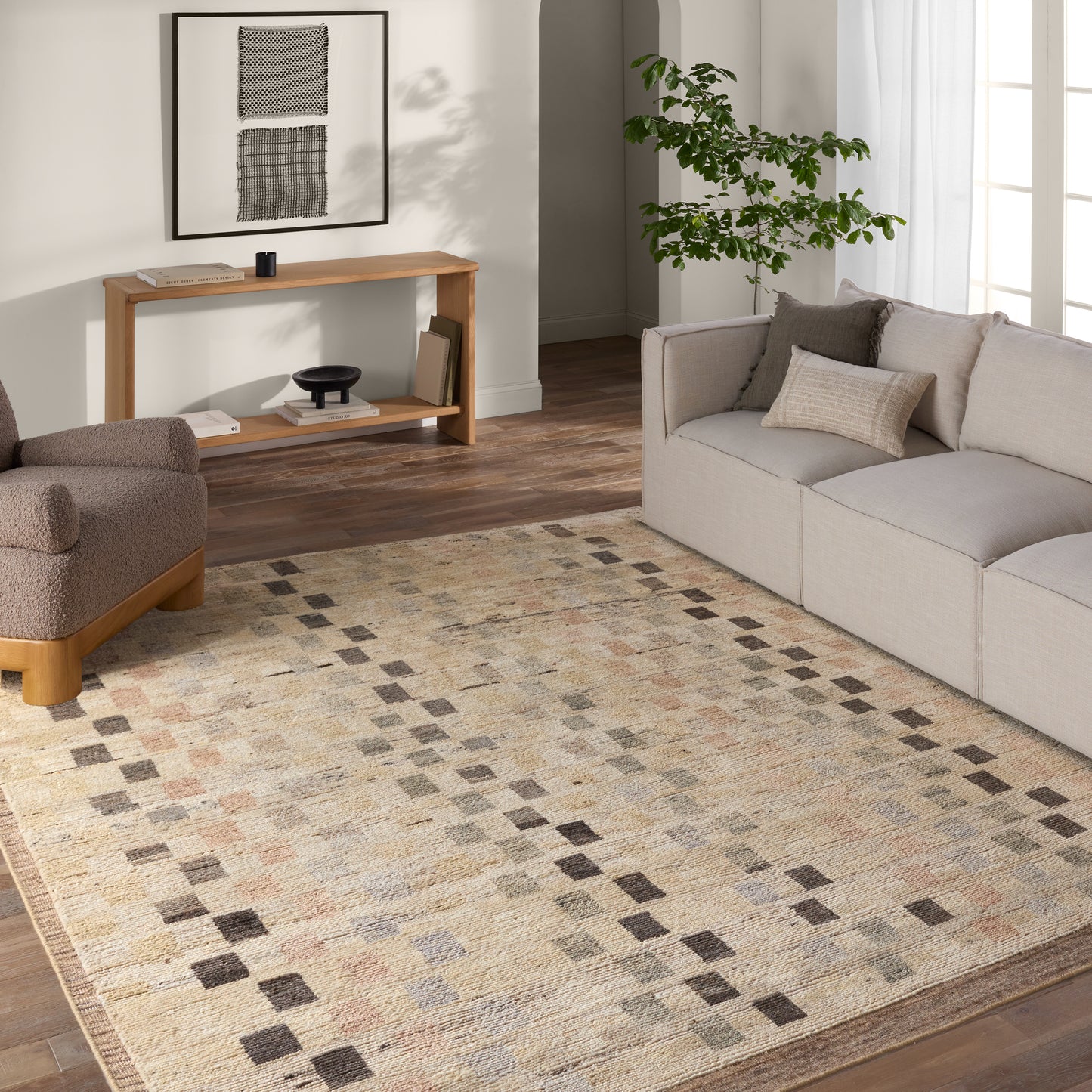 Ituri Geometric Beige/Tan Area Rug