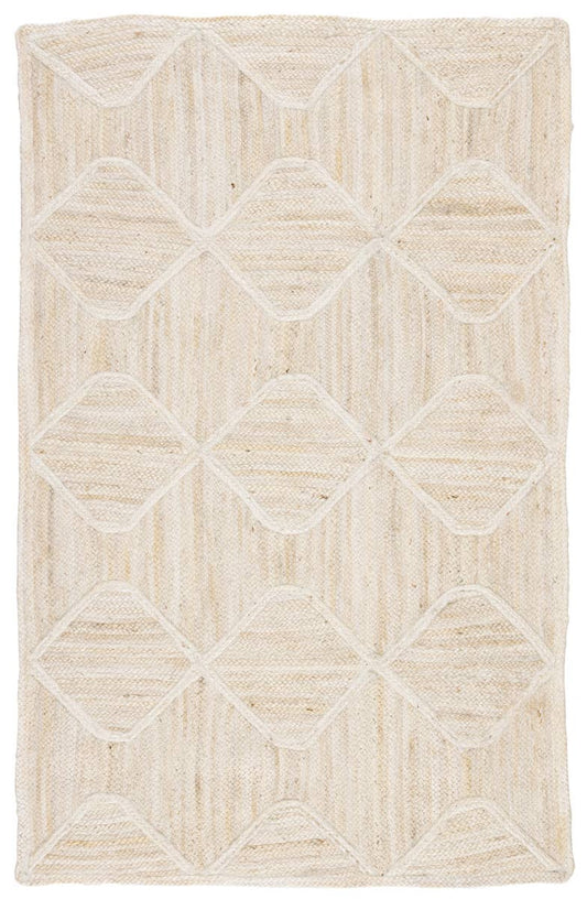 Sisal Bow Natural Trellis Ivory/ Beige Area Rug