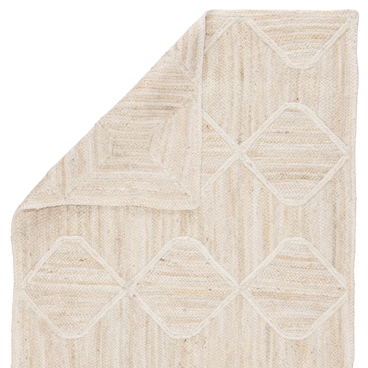 Sisal Bow Natural Trellis Ivory/ Beige Area Rug