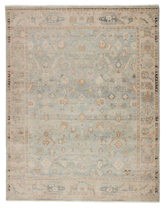 Resonant Light Blue/ Beige Area Rug