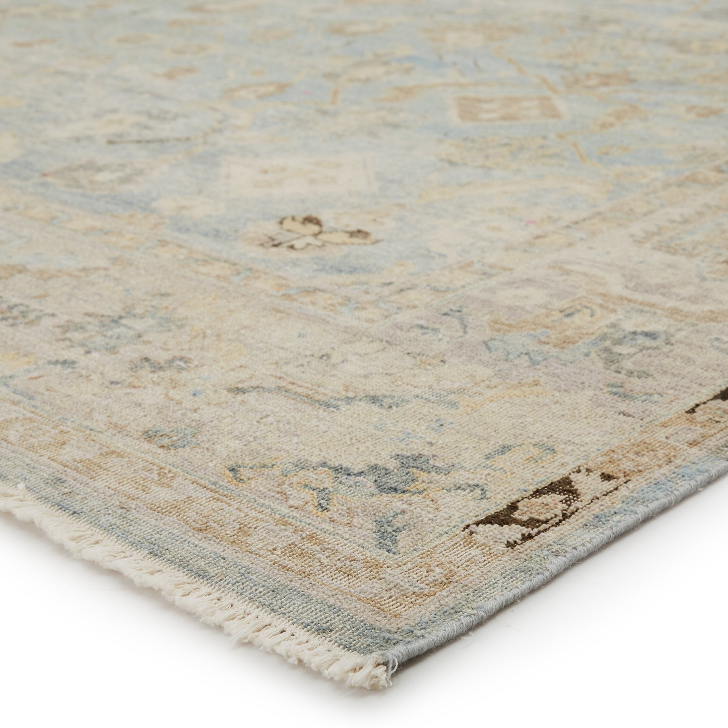 Resonant Light Blue/ Beige Area Rug