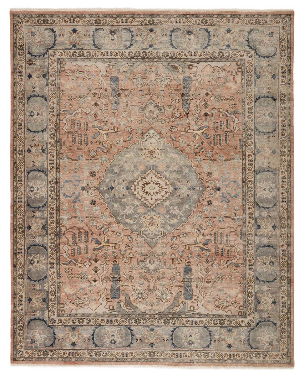 Pendulum Tan/ Blue Area Rug