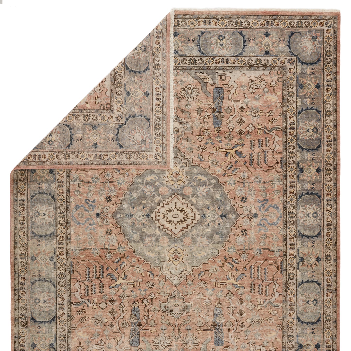 Pendulum Tan/ Blue Area Rug